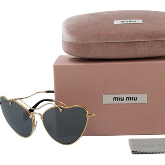 Miu Miu Metal Frame Irregular Butterfly Sunglasses